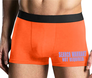 Search Warrant Not Required - Mens Orange Boxer Brief