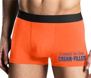 I Want To Be Cream Filled - Mens Orange Boxer Brief