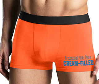 I Want To Be Cream Filled - Mens Orange Boxer Brief
