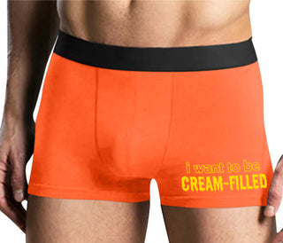 I Want To Be Cream Filled - Mens Orange Boxer Brief