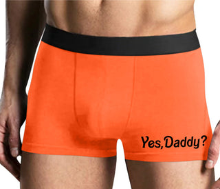 Yes Daddy ? - Mens Orange Boxer Brief