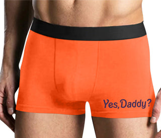 Yes Daddy ? - Mens Orange Boxer Brief