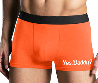 Yes Daddy ? - Mens Orange Boxer Brief