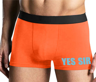 Yes Sir - Mens Orange Boxer Brief