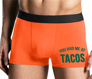 You Had Me At Tacos - Mens Orange Boxer Brief
