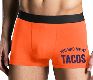 You Had Me At Tacos - Mens Orange Boxer Brief