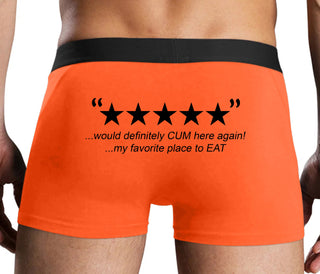 Five Star Review - Would Cum Again - Orange Boxer Brief