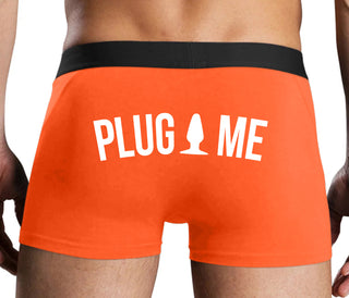 Anal Plug Me - Orange Boxer Brief