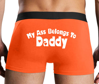 My Ass Belongs To Daddy - Orange Boxer Brief