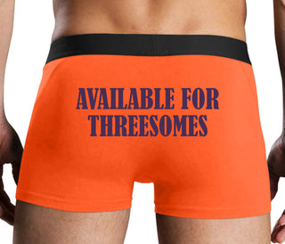 Available for Threesomes - Orange Boxer Brief