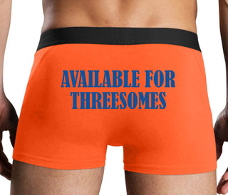 Available for Threesomes - Orange Boxer Brief