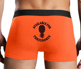 Available for Threesomes - Swinger Pineapple - Orange Boxer Brief