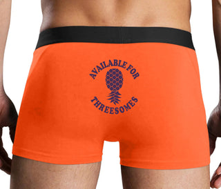 Available for Threesomes - Swinger Pineapple - Orange Boxer Brief
