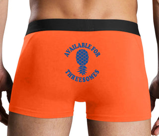 Available for Threesomes - Swinger Pineapple - Orange Boxer Brief