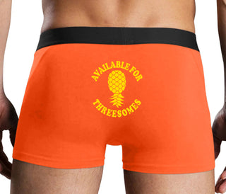 Available for Threesomes - Swinger Pineapple - Orange Boxer Brief