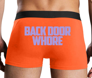 Back Door Whore - Orange Boxer Brief