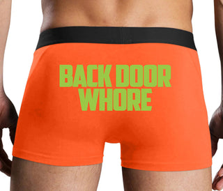 Back Door Whore - Orange Boxer Brief