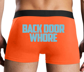 Back Door Whore - Orange Boxer Brief