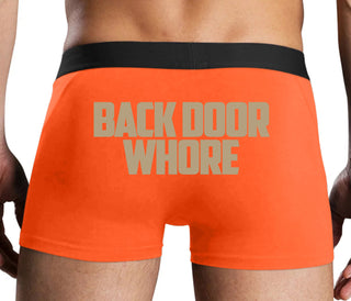 Back Door Whore - Orange Boxer Brief