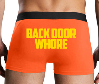Back Door Whore - Orange Boxer Brief
