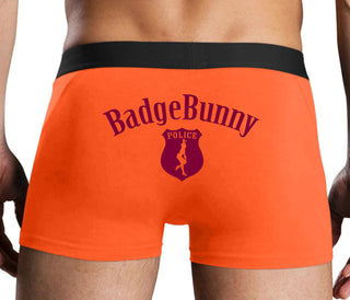 Badge Bunny for LEO Wife or Girlfriend - Orange Boxer Brief