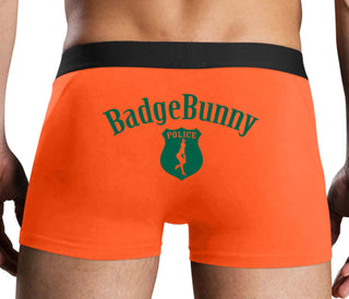 Badge Bunny for LEO Wife or Girlfriend - Orange Boxer Brief