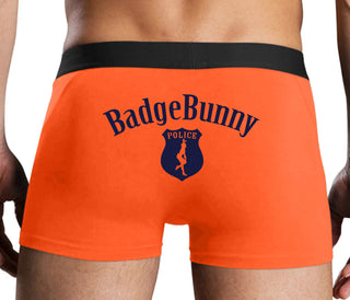 Badge Bunny for LEO Wife or Girlfriend - Orange Boxer Brief