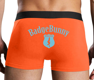 Badge Bunny for LEO Wife or Girlfriend - Orange Boxer Brief