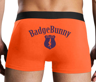 Badge Bunny for LEO Wife or Girlfriend - Orange Boxer Brief