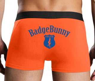 Badge Bunny for LEO Wife or Girlfriend - Orange Boxer Brief