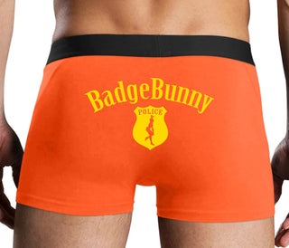 Badge Bunny for LEO Wife or Girlfriend - Orange Boxer Brief