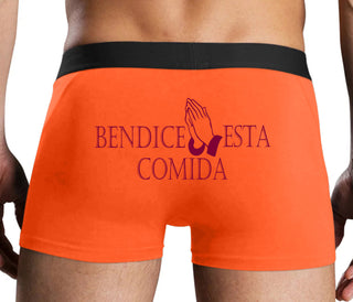 Bendice Esta Comida - Bless This Meal - Orange Boxer Brief