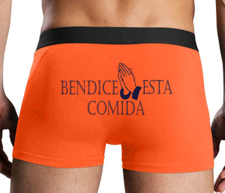 Bendice Esta Comida - Bless This Meal - Orange Boxer Brief