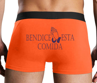Bendice Esta Comida - Bless This Meal - Orange Boxer Brief