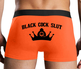 Black Cock Slut - Jack of Spades - Orange Boxer Brief