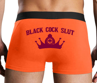 Black Cock Slut - Jack of Spades - Orange Boxer Brief