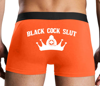 Black Cock Slut - Jack of Spades - Orange Boxer Brief