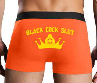 Black Cock Slut - Jack of Spades - Orange Boxer Brief