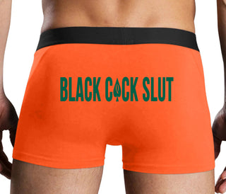 Black Cock Slut - Jack of Spades - Orange Boxer Brief