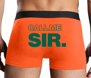 Call Me Sir - Orange Boxer Brief