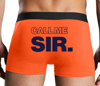 Call Me Sir - Orange Boxer Brief