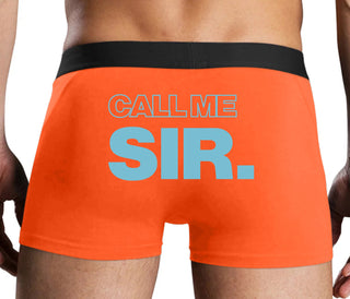 Call Me Sir - Orange Boxer Brief