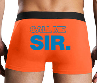 Call Me Sir - Orange Boxer Brief