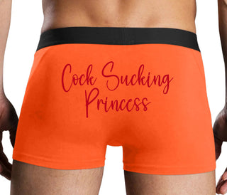 Cock Sucking Princess - Orange Boxer Brief