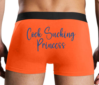 Cock Sucking Princess - Orange Boxer Brief