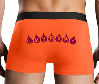 Crybaby Tear Design - Orange Boxer Brief