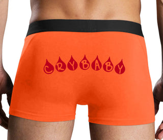 Crybaby Tear Design - Orange Boxer Brief