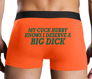 My Cuck Husband Knows I Deserve A Big Dick - Orange Boxer Brief