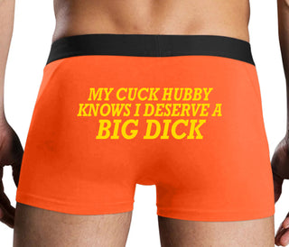 My Cuck Husband Knows I Deserve A Big Dick - Orange Boxer Brief