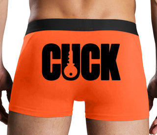 Cuck - Lock Logo - Orange Boxer Brief